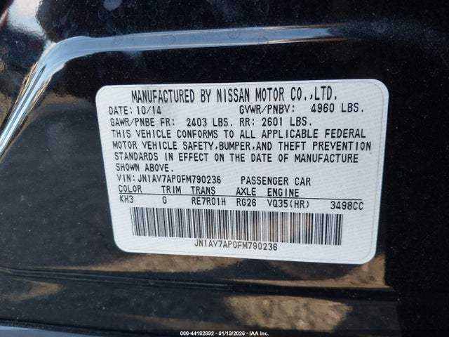 JN1AV7AP0FM790236 Infiniti Q50 Hybrid Sport