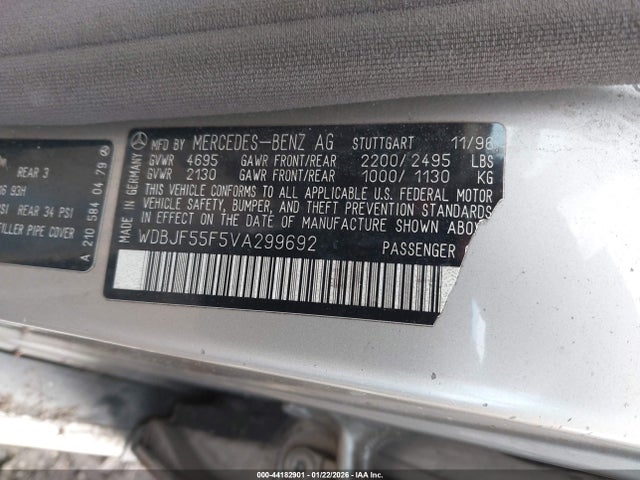 Продажа на аукционе авто 1997 Mercedes-benz E 320, vin: WDBJF55F5VA299692, номер лота: 44182901