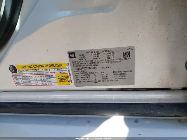 GMC Acadia Denali 2015 1GKKVTKD3FJ294089 Image 9