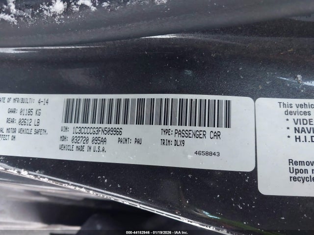 Aukcja sprzedaży 2015 Chrysler 200 C, vin: 1C3CCCCG3FN509966, numer aukcji: 44182946