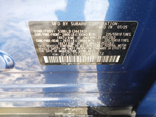 Subaru Forester Premium Hybrid 2025 JF2SLSED9SH430574 Image 9