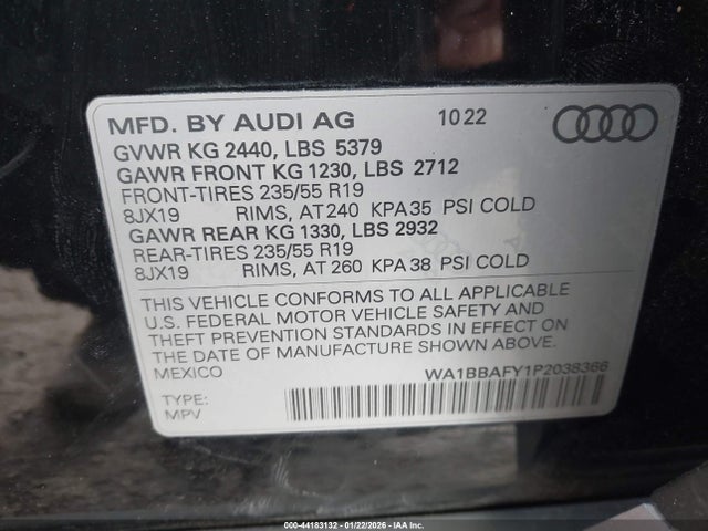 2023 AUDI Q5 WA1BBAFY1P2038366 Photo 8