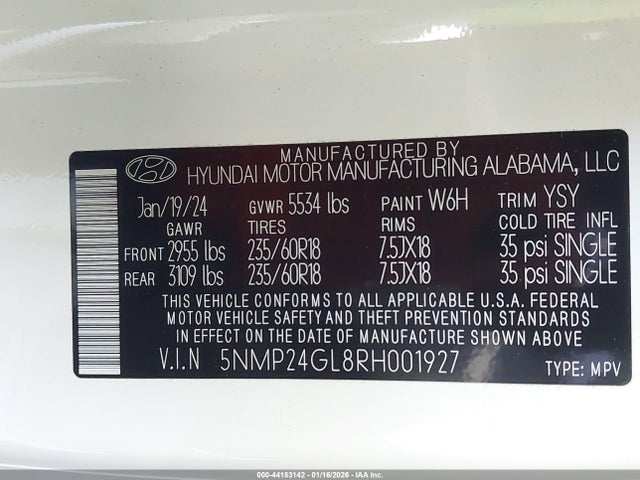 Hyundai Santa Fe Sel 2024 5NMP24GL8RH001927 Image 9