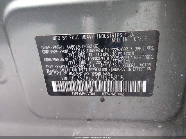 Subaru Forester 2.5i Limited 2014 JF2SJAHC3EH425815 Image 9