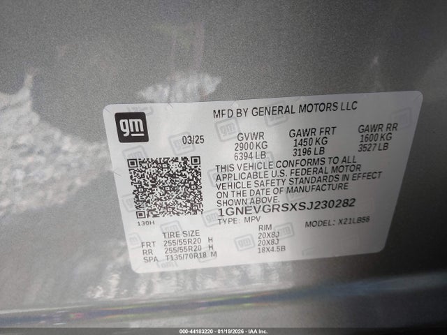 1GNEVGRSXSJ230282 Chevrolet Traverse Lt