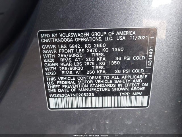 2022 VOLKSWAGEN ATLAS CROSS SPORT 1V2KE2CA7NC205233 Photo 8