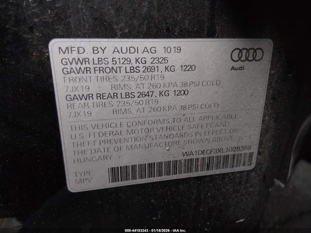 2020 AUDI Q3 WA1DECF3XL1029388 Photo 8