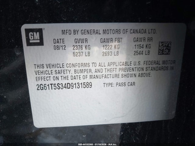 2013 CADILLAC XTS 2G61T5S34D9131589 Photo 8