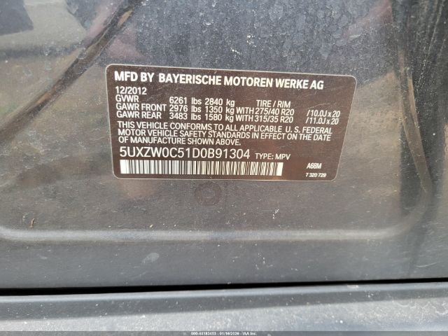 2013 BMW X5 5UXZW0C51D0B91304 Photo 8