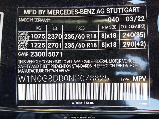 2022 MERCEDES-BENZ GLC 300 W1N0G8DB0NG078825 Photo 8