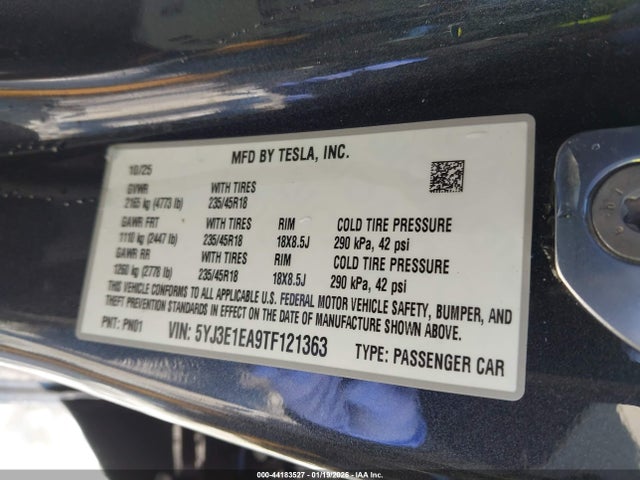 2026 TESLA MODEL 3 5YJ3E1EA9TF121363 Photo 8
