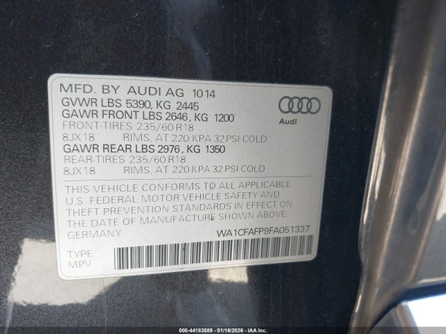 2015 AUDI Q5 WA1CFAFP9FA051337 Photo 8