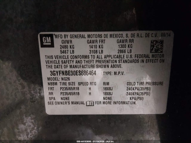 2014 CADILLAC SRX 3GYFNBE30ES686464 Photo 8