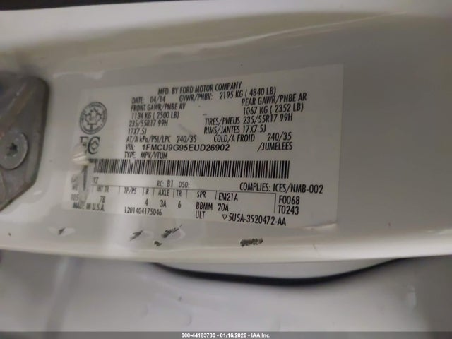 2014 FORD ESCAPE 1FMCU9G95EUD26902 Photo 8