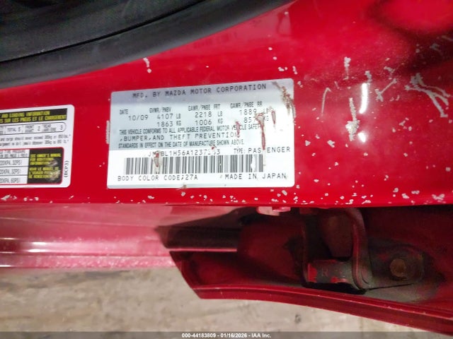 2010 Mazda Mazda3 S Sport მანქანა იყიდება აუქციონზე, vin: JM1BL1H56A1237383, აუქციონის ნომერი: 44183809