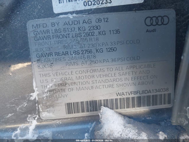 Aukcja sprzedaży 2013 Audi Allroad 2.0t Premium, vin: WA1VFBFL8DA134038, numer aukcji: 44183822