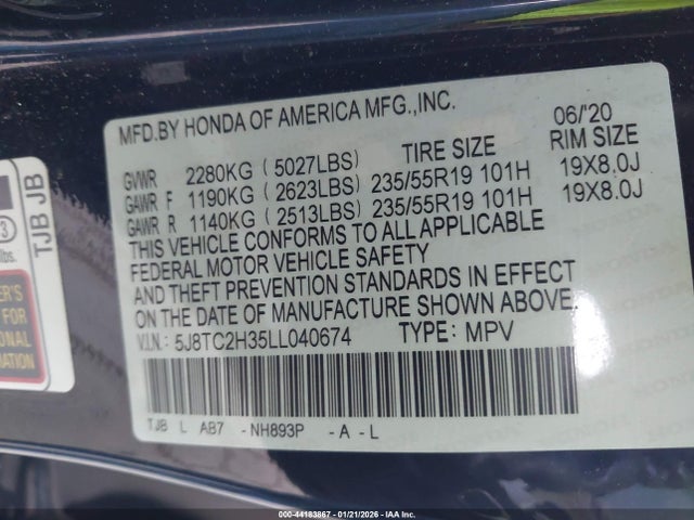 2020 ACURA RDX 5J8TC2H35LL040674 Photo 8