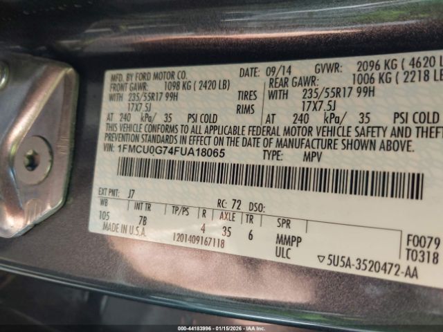 2015 FORD ESCAPE 1FMCU0G74FUA18065 Photo 8