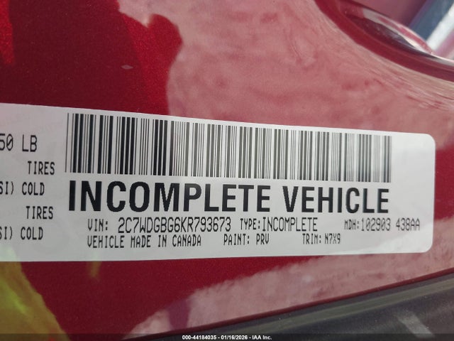 Dodge Grand Caravan Se Plus 2019 2C7WDGBG6KR793673 Image 9