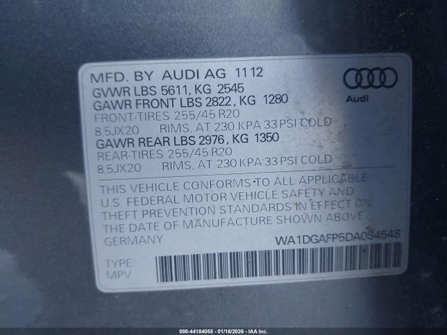 2013 AUDI Q5 WA1DGAFP5DA034548 Photo 8