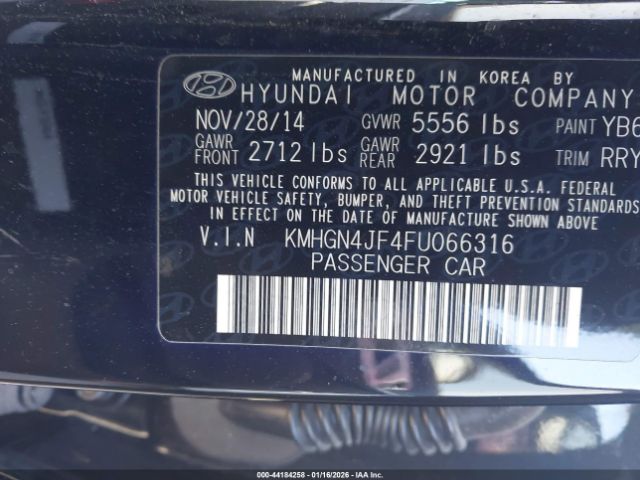 2015 HYUNDAI GENESIS KMHGN4JF4FU066316 Photo 8