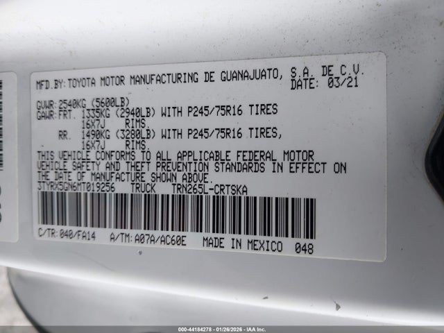 Toyota Tacoma Sr5 2021 3TYRX5GN6MT019256 Image 9
