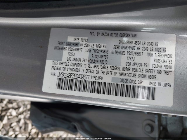 Mazda CX-5 SPORT 2014 JM3KE4BE3E0402877 Image 9