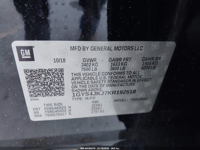 2019 CADILLAC ESCALADE ESV 1GYS4JKJ7KR192518 Photo 8