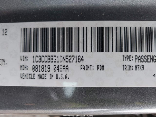 Продаж на аукціоні авто 2013 Chrysler 200 Touring, vin: 1C3CCBBG1DN527164, номер лоту: 44184432