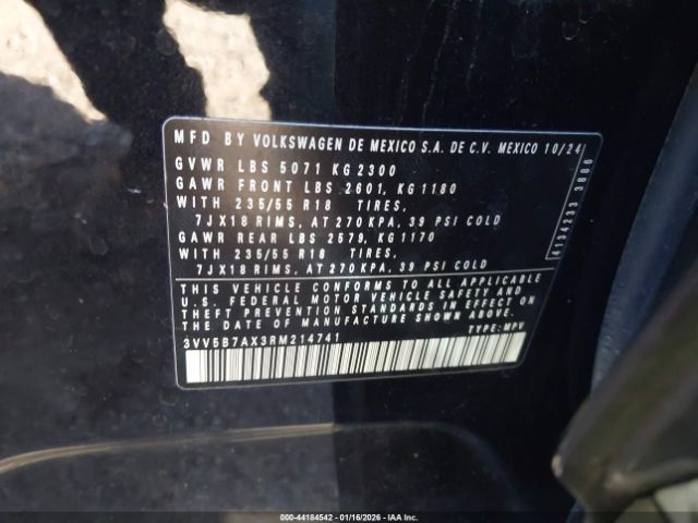 2024 VOLKSWAGEN TIGUAN 3VV5B7AX3RM214741 Photo 8