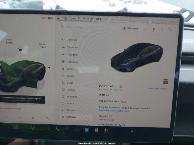Продаж на аукціоні авто 2024 Tesla Model 3 Long Range Dual Motor All-wheel Drive/rear-wheel Drive, vin: 5YJ3E1EA7RF824078, номер лоту: 44184553