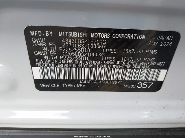 2024 MITSUBISHI OUTLANDER SPORT JA4ARUAU4RU019671 Photo 8