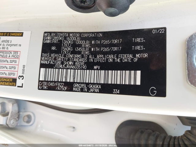 2022 TOYOTA 4RUNNER JTEMU5JR6N6035190 Photo 8