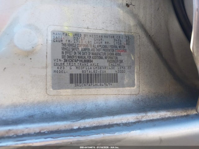 Nissan Versa 1.6 Sv 2017 3N1CN7AP1HL869694 Image 9