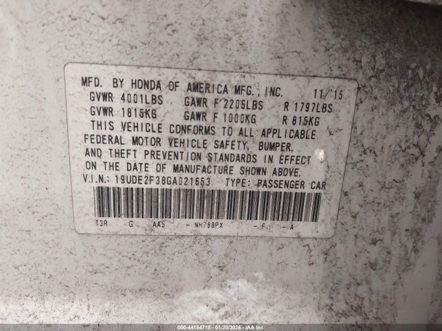 2016 ACURA ILX 19UDE2F38GA021653 Photo 8