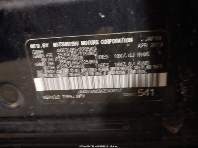 2019 MITSUBISHI OUTLANDER JA4AZ3A35KZ048817 Photo 8