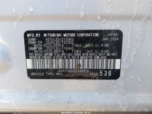 2024 MITSUBISHI ECLIPSE CROSS JA4ATVAA0RZ046818 Photo 8