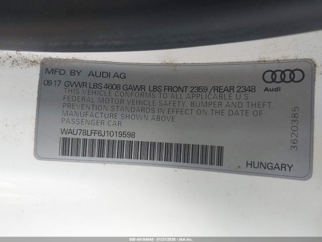 2018 AUDI A3 WAU78LFF6J1019598 Photo 8