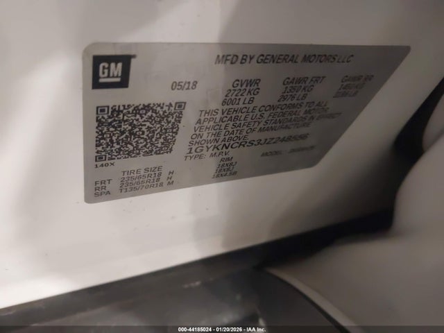 Продаж на аукціоні авто 2018 Cadillac Xt5 Luxury, vin: 1GYKNCRS3JZ248556, номер лоту: 44185024