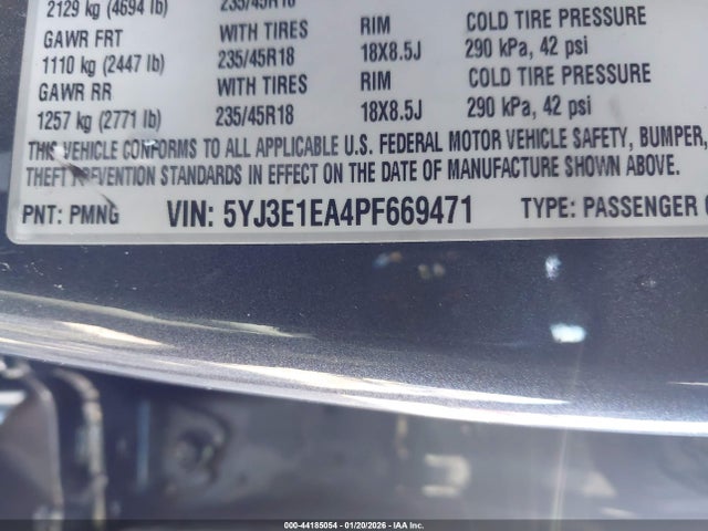 2023 Tesla Model 3 Rear-wheel Drive მანქანა იყიდება აუქციონზე, vin: 5YJ3E1EA4PF669471, აუქციონის ნომერი: 44185054