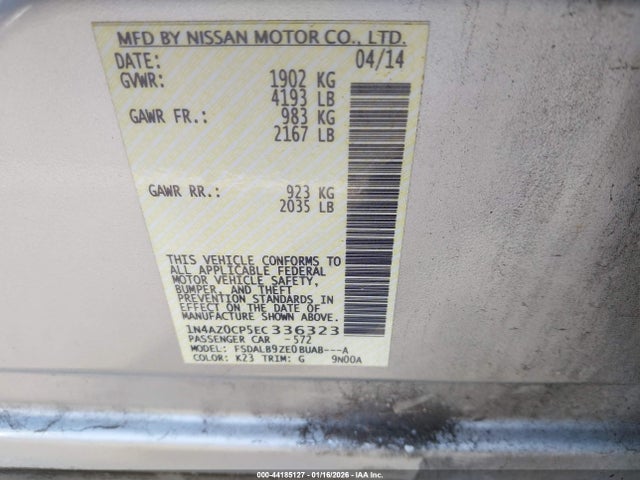 Nissan LEAF S 2014 1N4AZ0CP5EC336323 Image 9