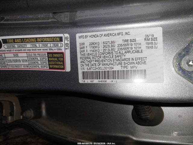 Aukcja sprzedaży 2020 Acura Rdx Standard, vin: 5J8TC2H30LL001054, numer aukcji: 44185170