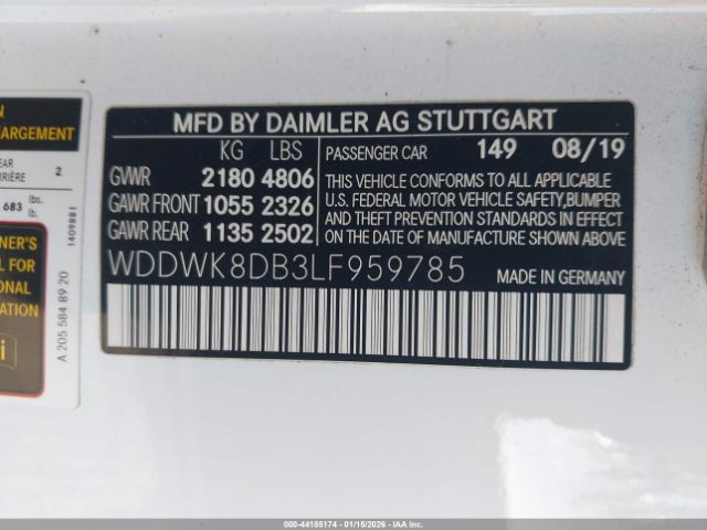 2020 MERCEDES-BENZ C 300 WDDWK8DB3LF959785 Photo 8