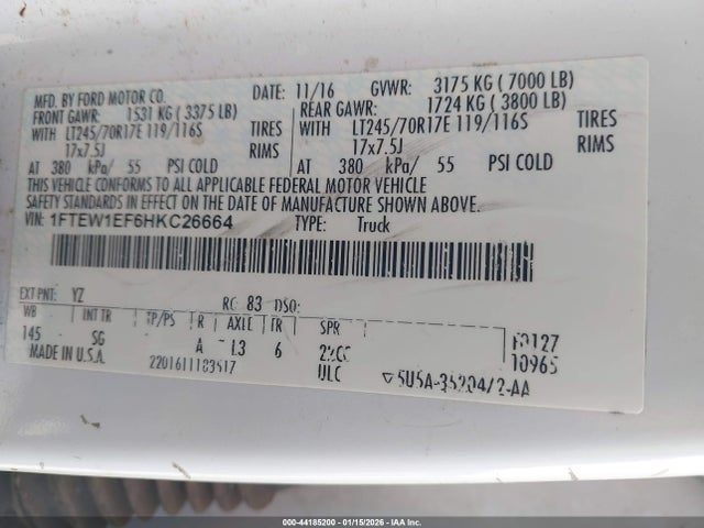 Ford F-150 Xl 2017 1FTEW1EF6HKC26664 Image 9