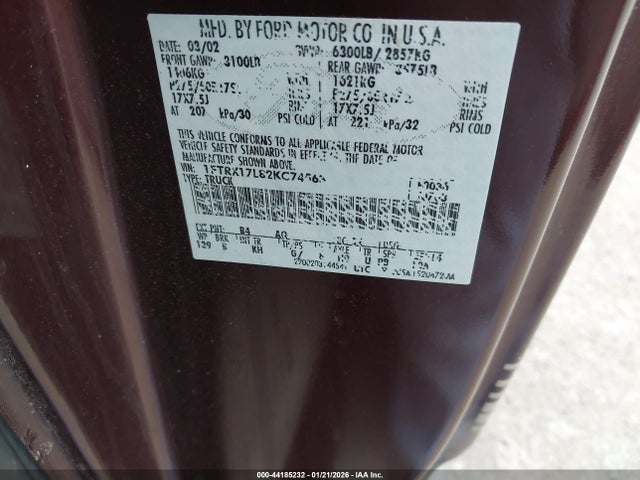 2002 FORD F-150 1FTRX17L82KC74563 Photo 8