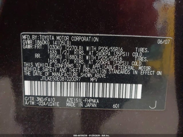 2008 SCION XB JTLKE50E081020097 Photo 8