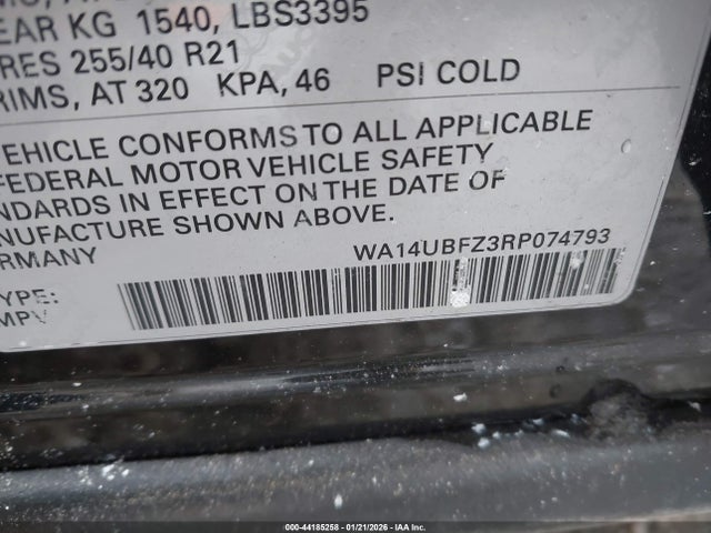 2024 AUDI Q4 SPORTBACK E-TRON WA14UBFZ3RP074793 Photo 8