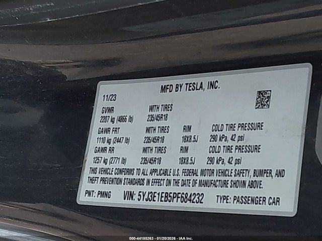 2023 TESLA MODEL 3 5YJ3E1EB5PF684232 Photo 8