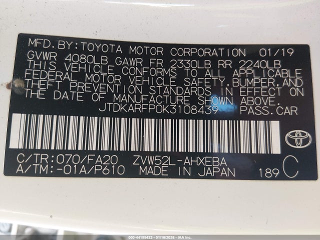 Toyota Prius Prime Plus 2019 JTDKARFP0K3108439 Image 9