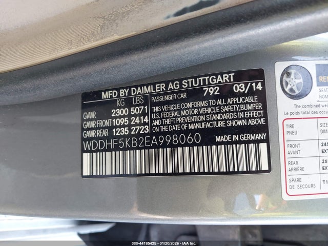 WDDHF5KB2EA998060 Mercedes-Benz E 350